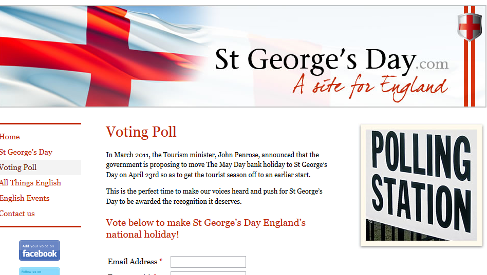 st georges day site