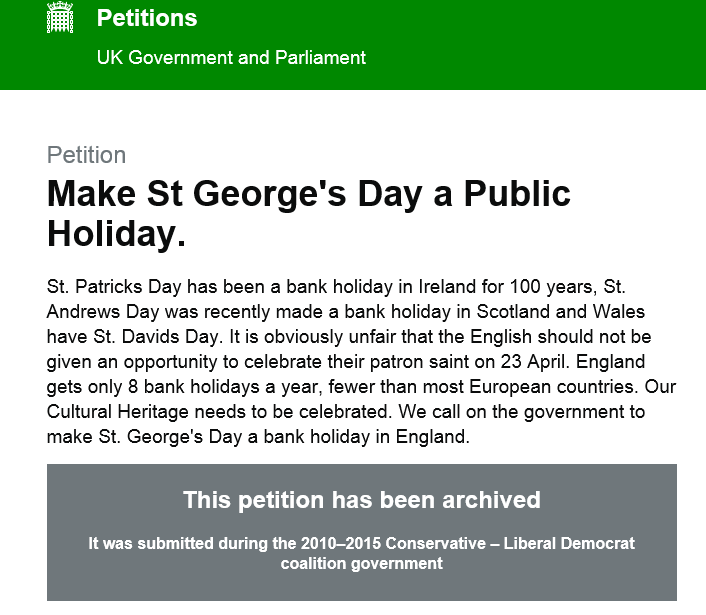 st goerges day petition