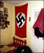 Copeland's bedroom was draped in Nazi flags.png