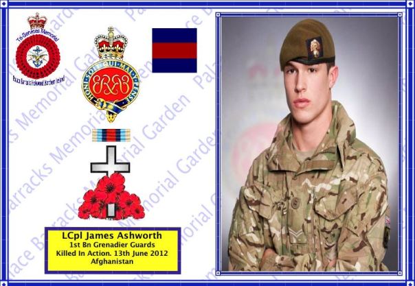 Cpl James Ashworth 1st Battalion Grenadier Guards killed in Action Afghanistan 13 June 2012